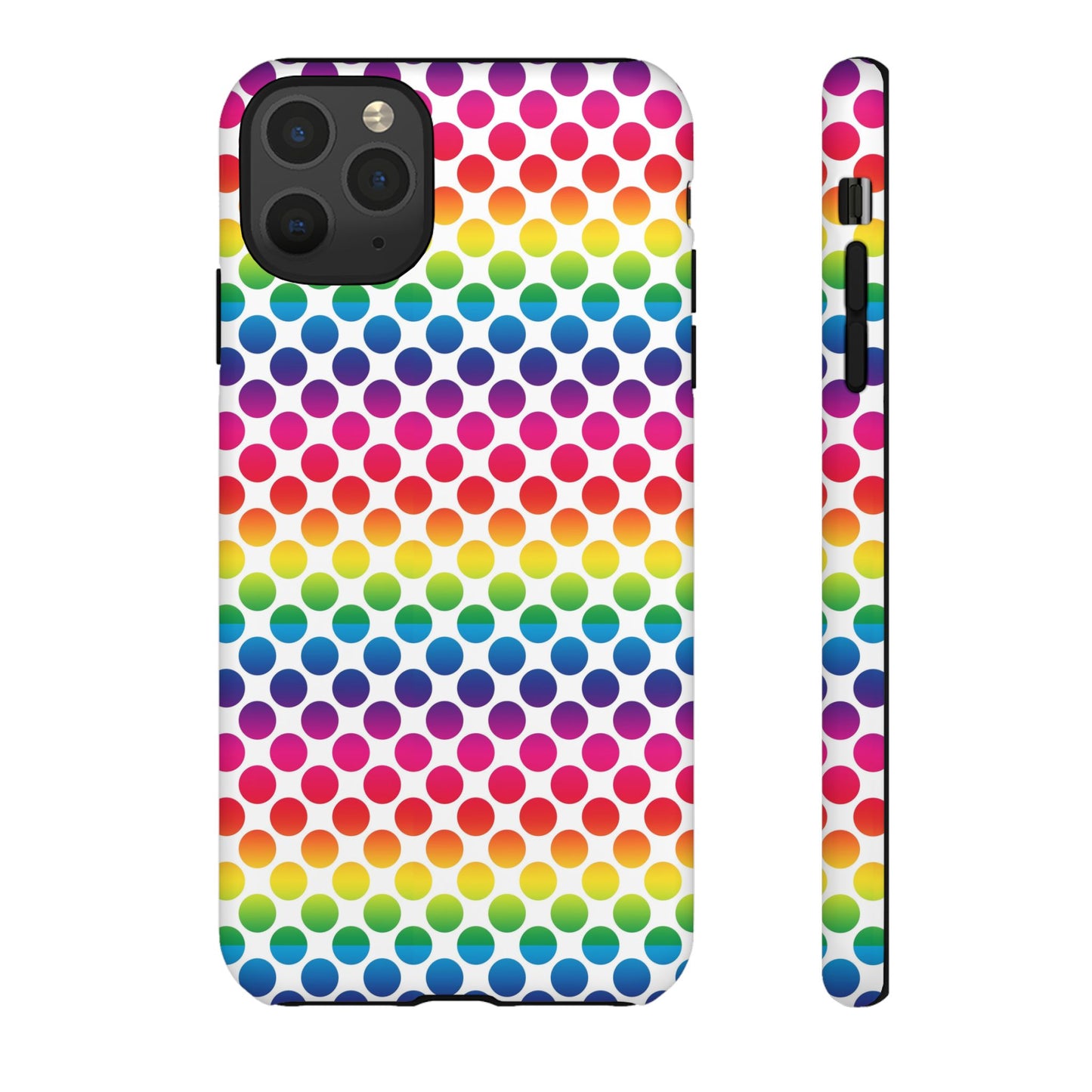 Rainbow Dot Phone Case, Colorful Phone Cover, Fun Phone Accessory, Gift for Friends, Trendy Mobile Case