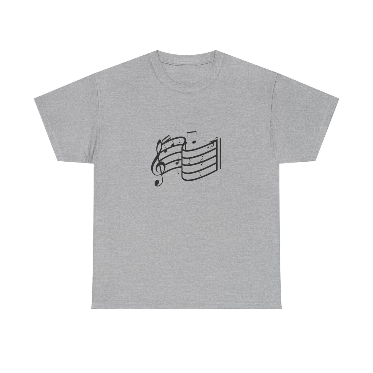 Music Notes T‑Shirt — Minimalist Sheet Music Tee for Musicians & Music Lovers