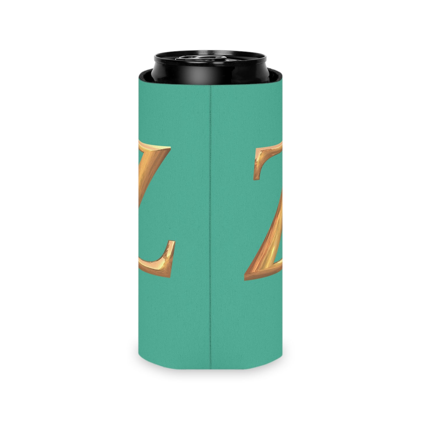 Personalized Monogram "Z" Can Cooler - Stylish Drink Holder for Parties, Weddings, Beach Days, Summer Gatherings, Gifts