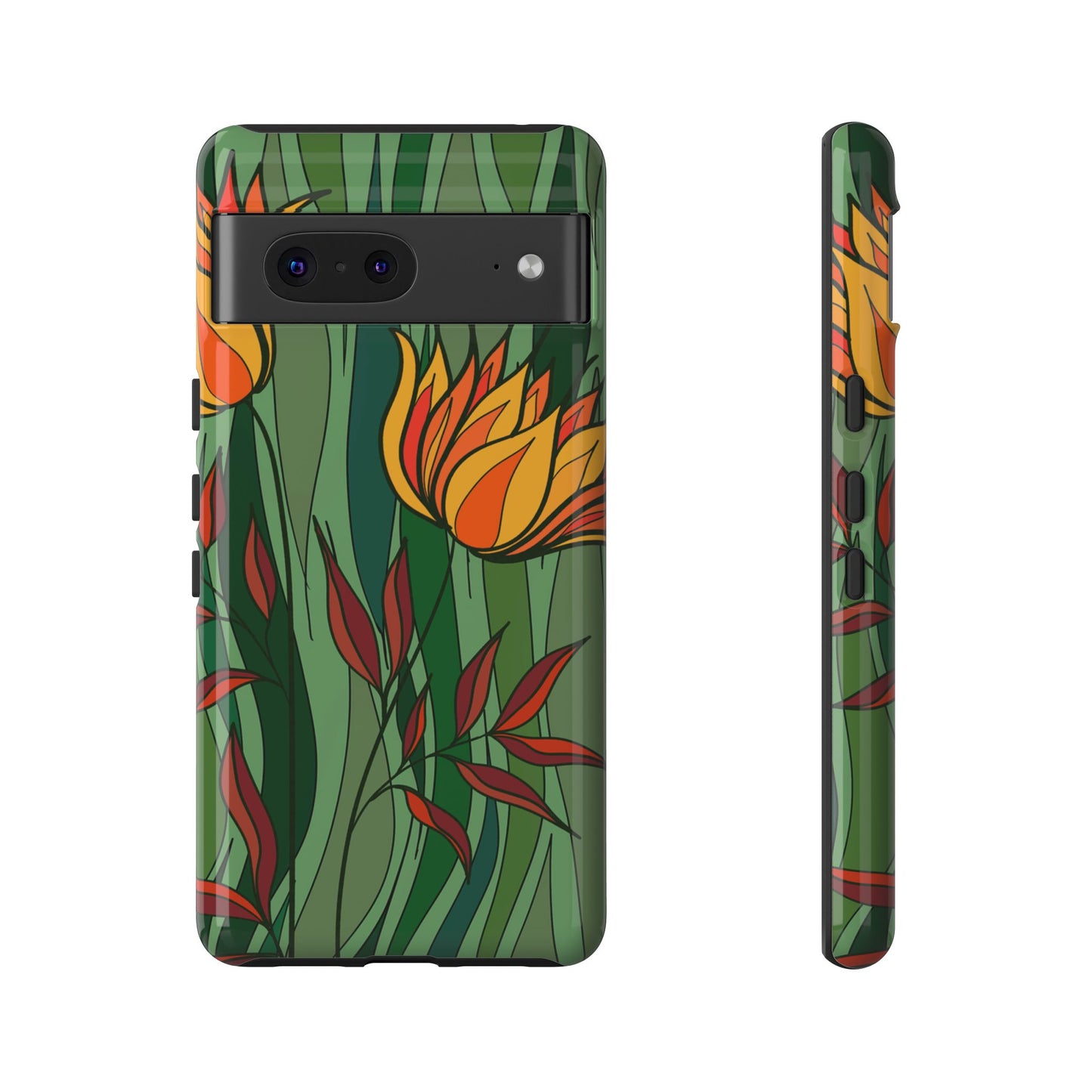 Vibrant Floral Phone Case, Nature-Inspired Tough Case, Eco-Friendly Cover, Unique Gift for Nature Lovers, Spring Decor