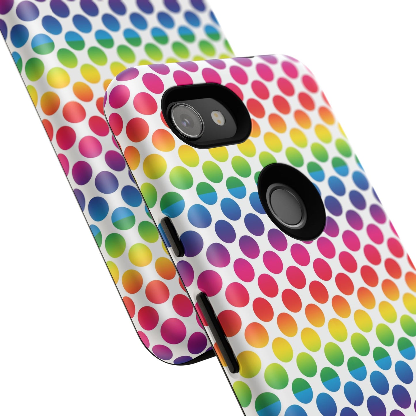 Rainbow Dot Phone Case, Colorful Phone Cover, Fun Phone Accessory, Gift for Friends, Trendy Mobile Case
