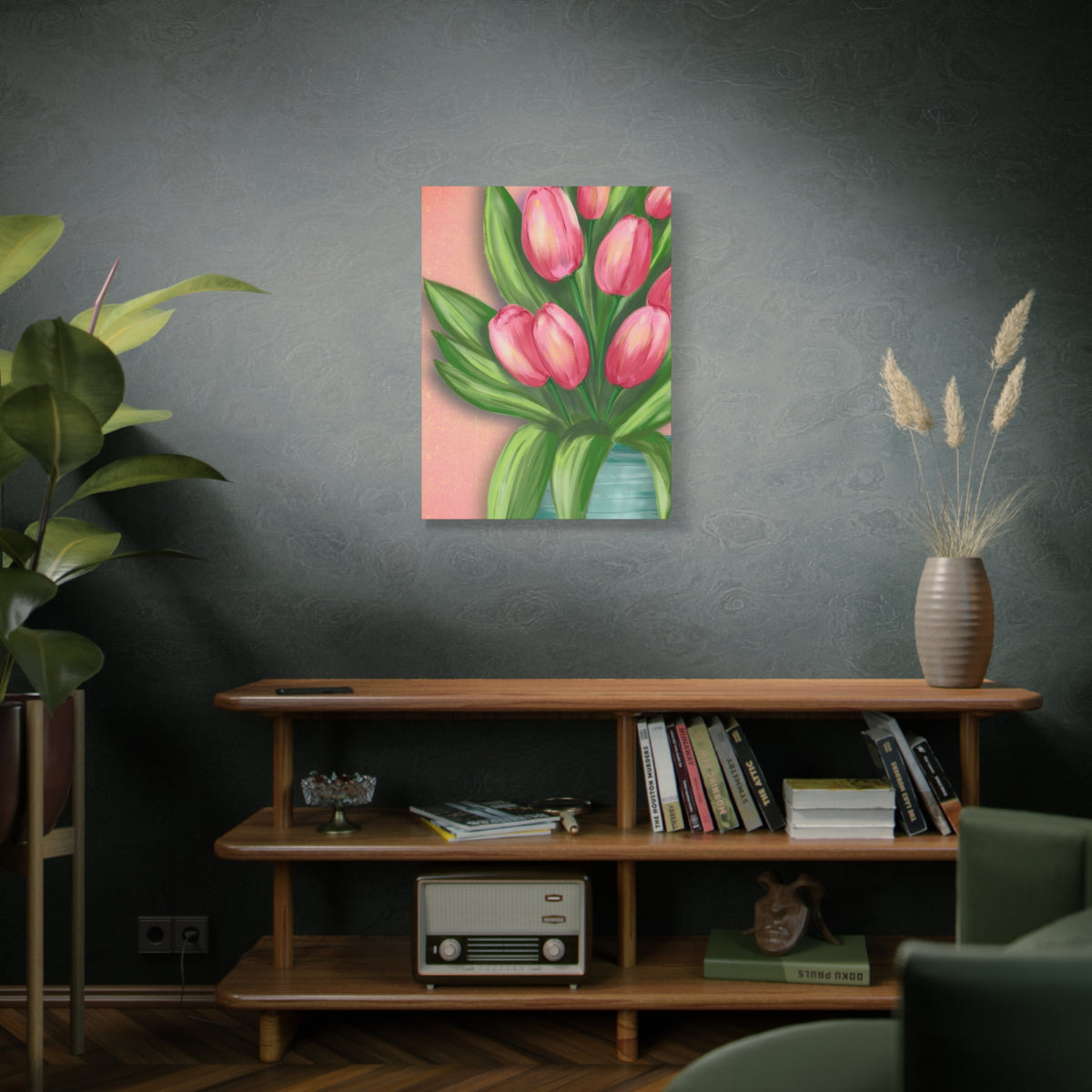 Matte Canvas, Stretched, 1.25" Tulips