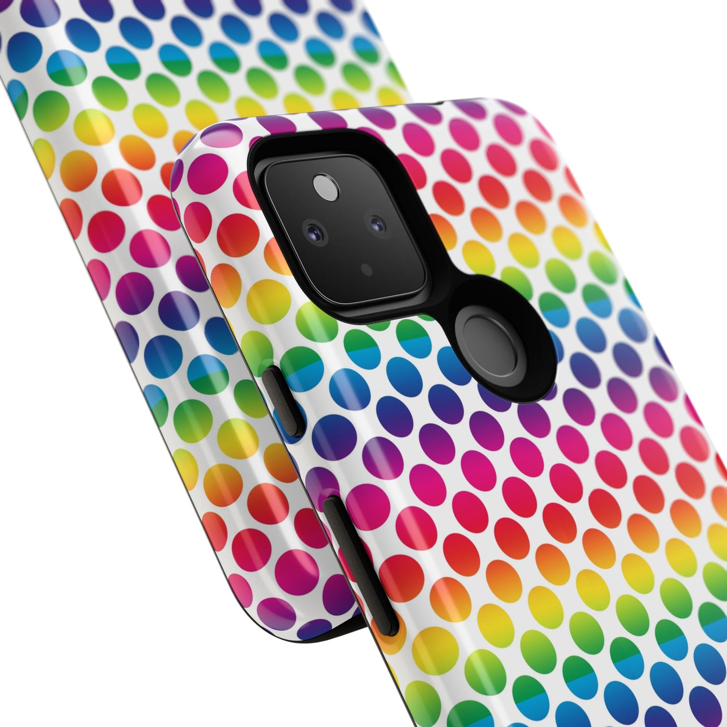 Rainbow Dot Phone Case, Colorful Phone Cover, Fun Phone Accessory, Gift for Friends, Trendy Mobile Case