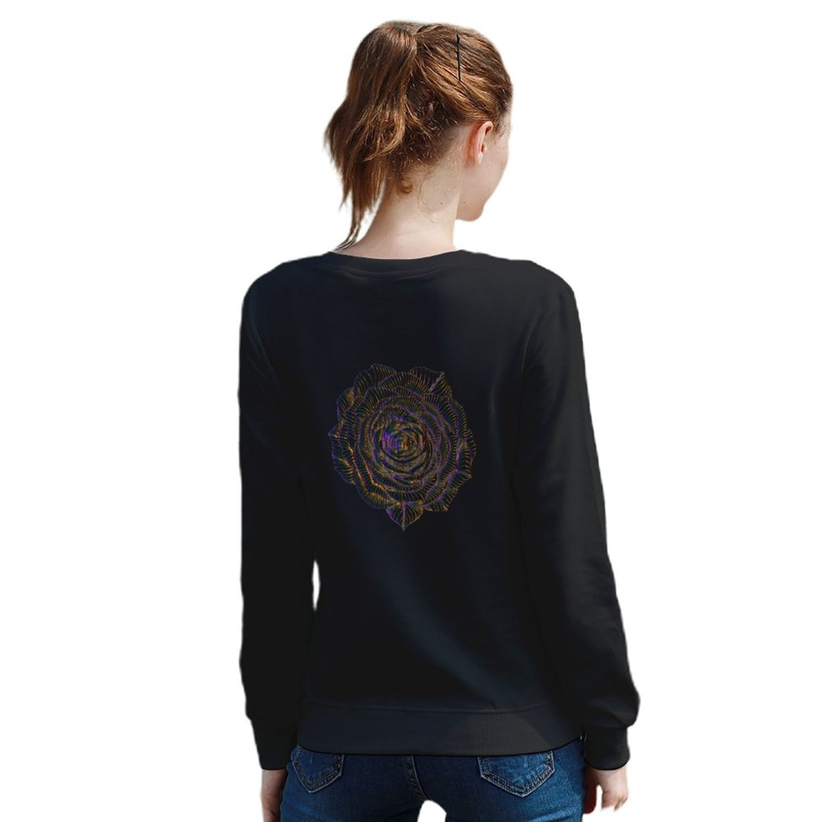 Women's Cute Sweatshirt (Back Printing)