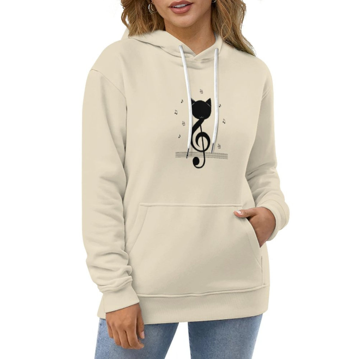 Hoodie with Double-layer hood Cat