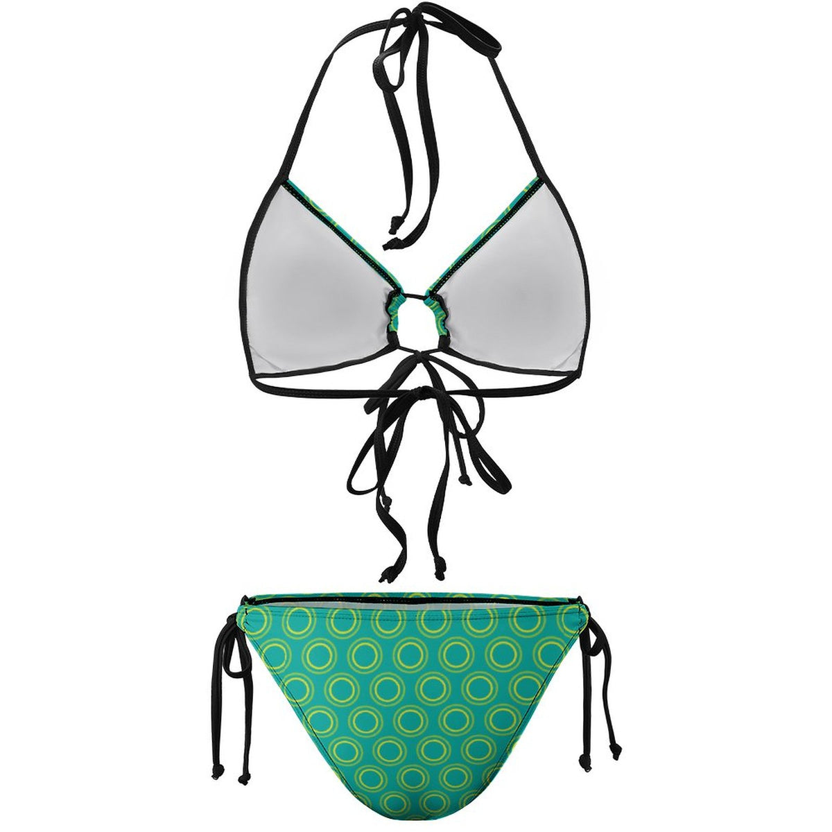Halter Tie Front Bikini Set