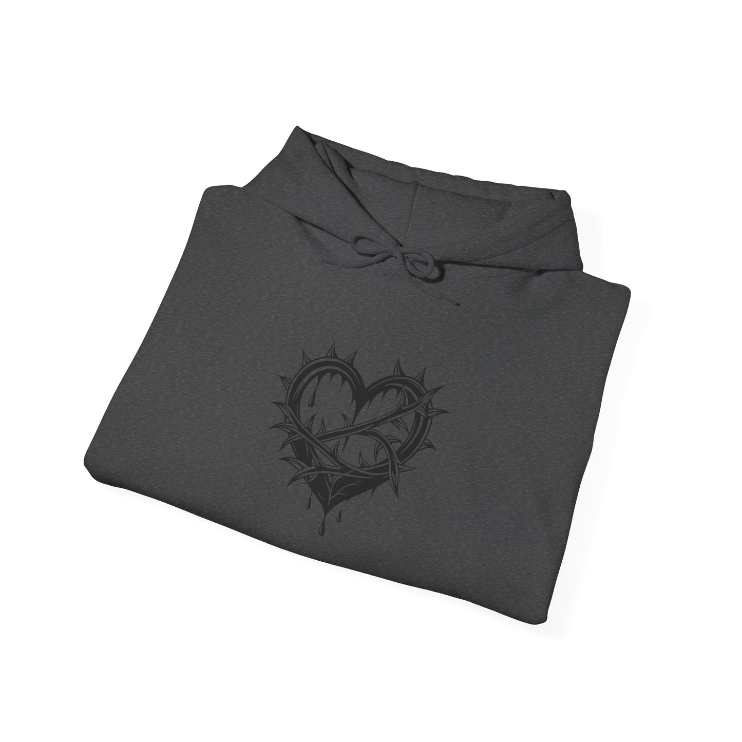 Chic Hooded Sweatshirt with Heart Design - Cozy Streetwear, Perfect Gift for Friends, Casual Style, Empowering Sayings, Unisex Fashion