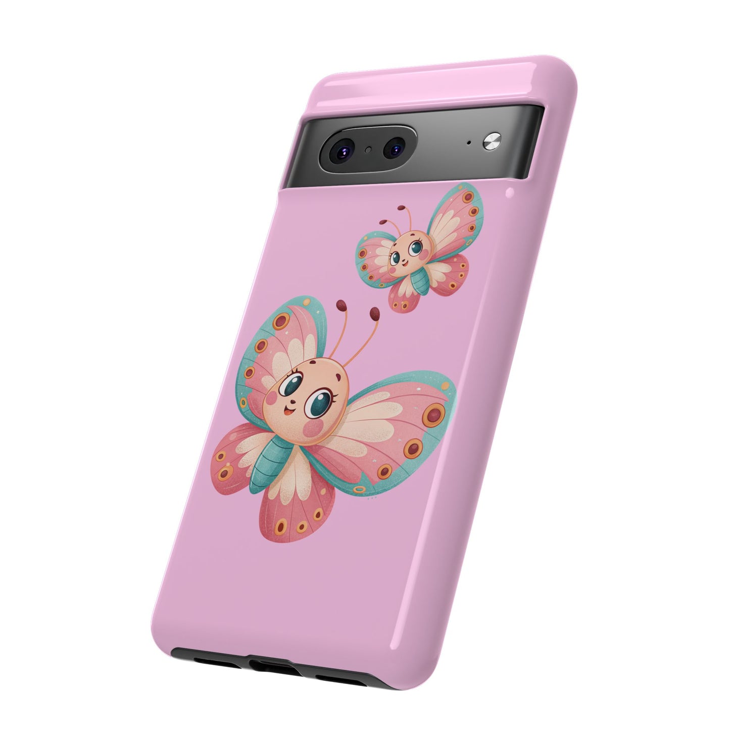Cute Butterfly Phone Case, Tough Phone Cover, Girly Phone Accessory, Unique Gift for Her, Kids Phone Case, Floral Design Case