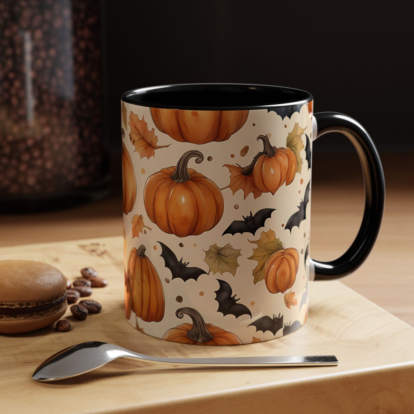 Pumpkin Halloween Coffee Mug, Fall Decor Mugs, Spooky Halloween Gifts, Autumn Drinkware, Seasonal Coffee Cups