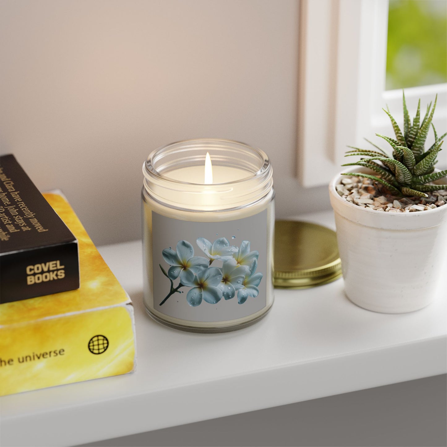 Floral Scented Candles - Coconut Apricot Wax size 4oz and 9oz