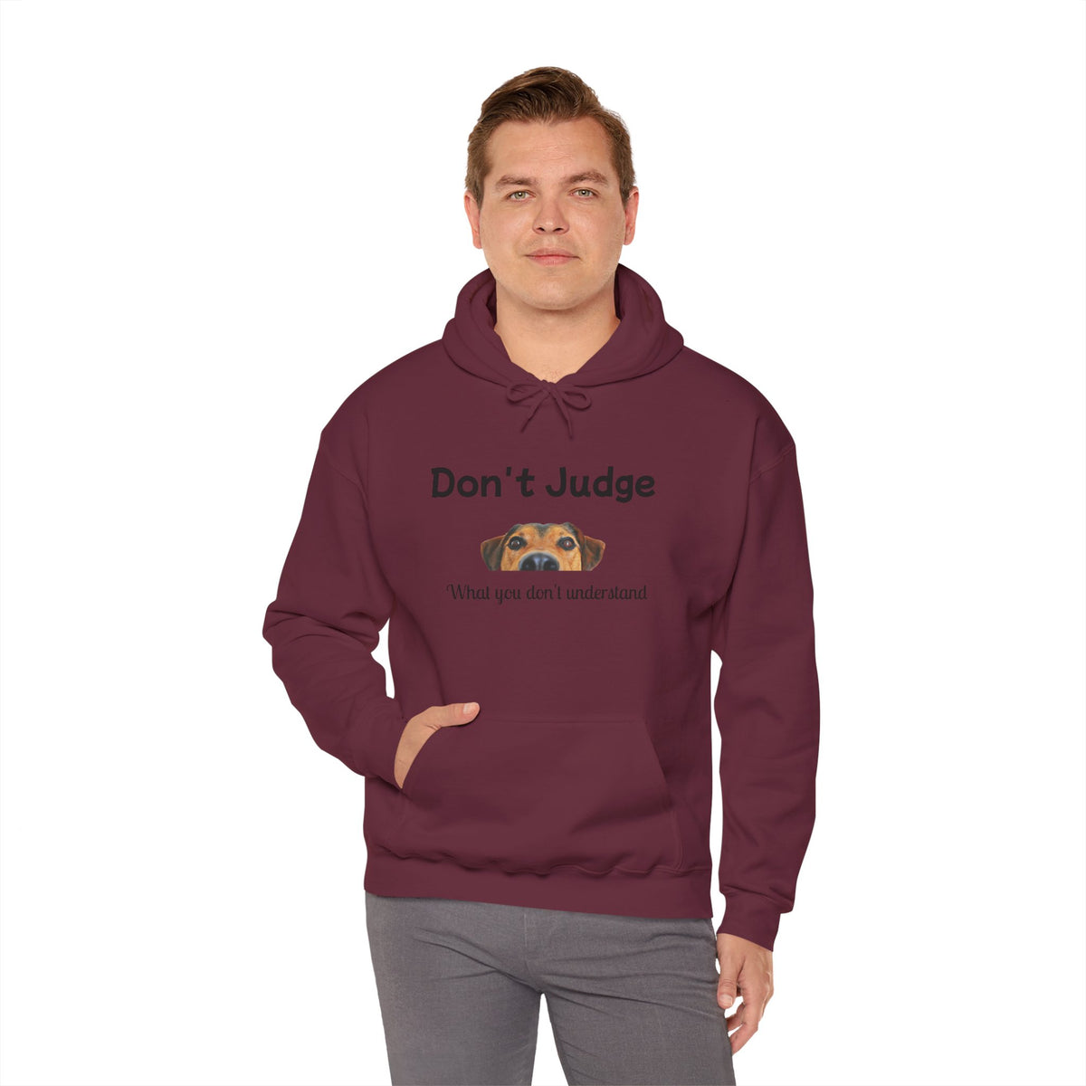 Don't Judge Hoodie - Funny Dog Sweatshirt for Dog Lovers, Perfect Gift for Pet Owners, Cozy Casual Wear, Great for All Occasions