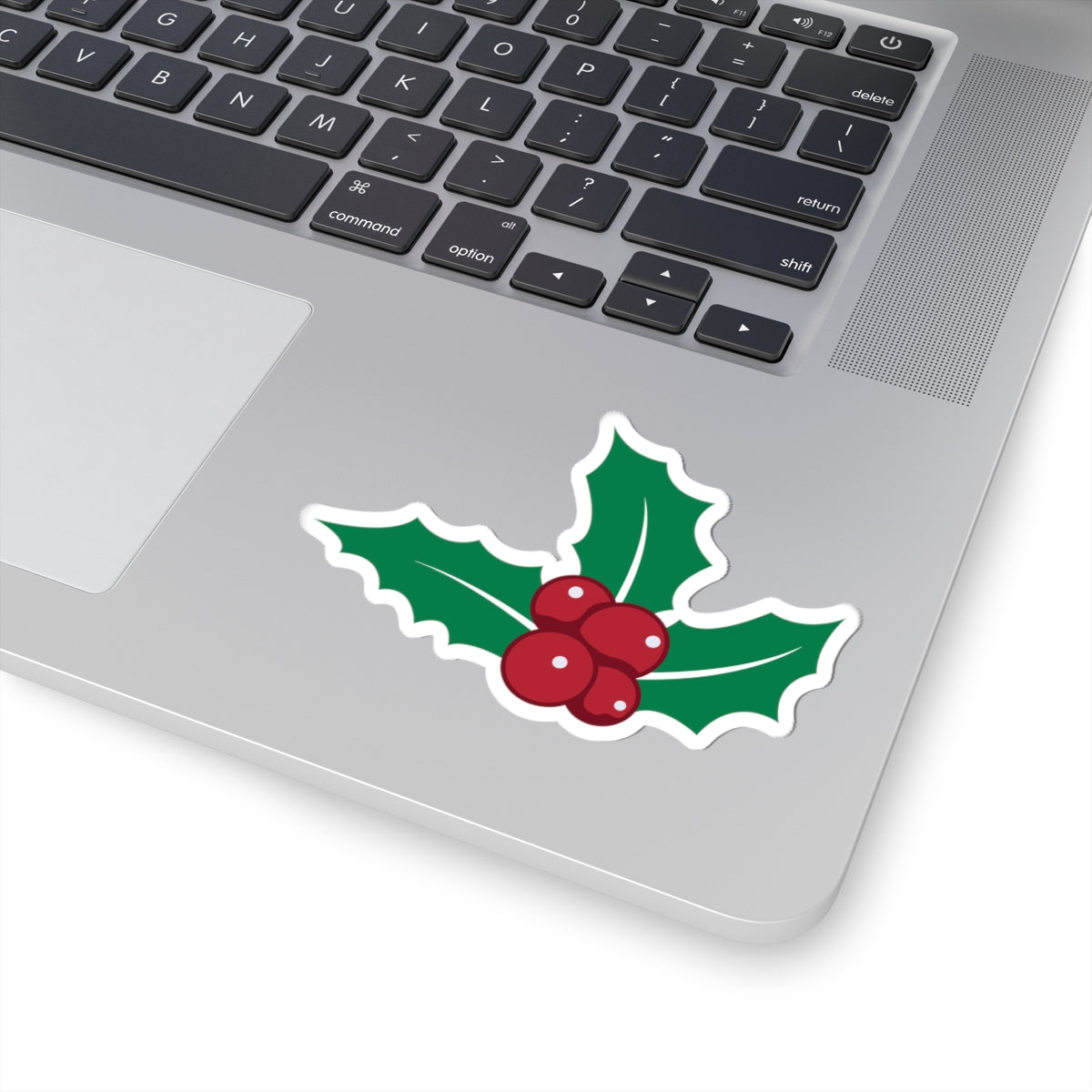 Holiday Holly Kiss-Cut Stickers, Festive Decor, Laptop Stickers, Gift Wrapping, Christmas Decorations, Winter Joy