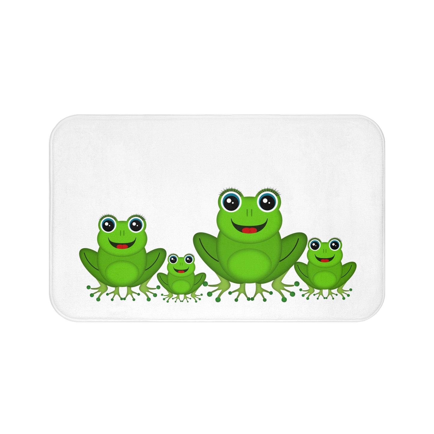 Playful Frog Bath Mat, Fun Bathroom Decor, Kids Bath Accessory, Froggy Home Essentials, Gift for Nature Lovers