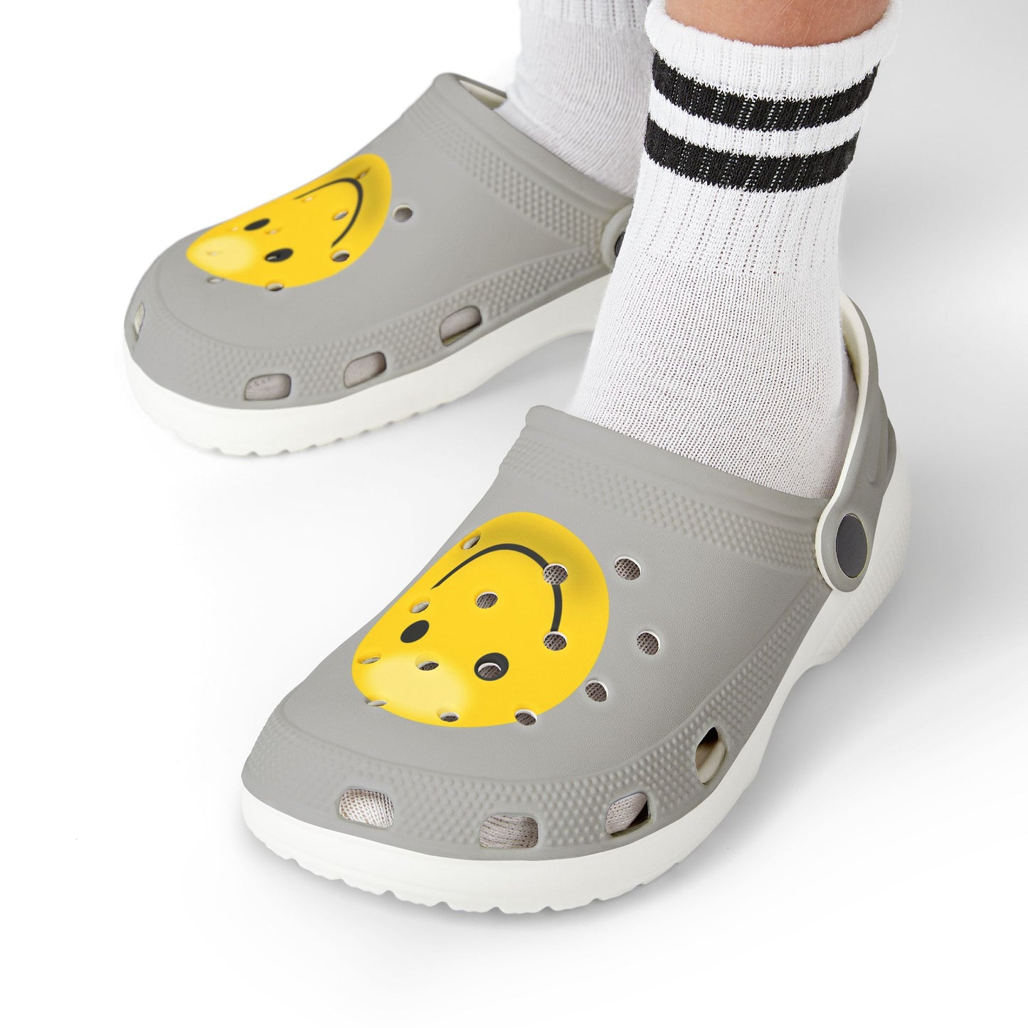 Smiley Face Clogs, Kid's EVA Foam Shoes, Comfortable Summer Footwear, Fun Playtime Shoes