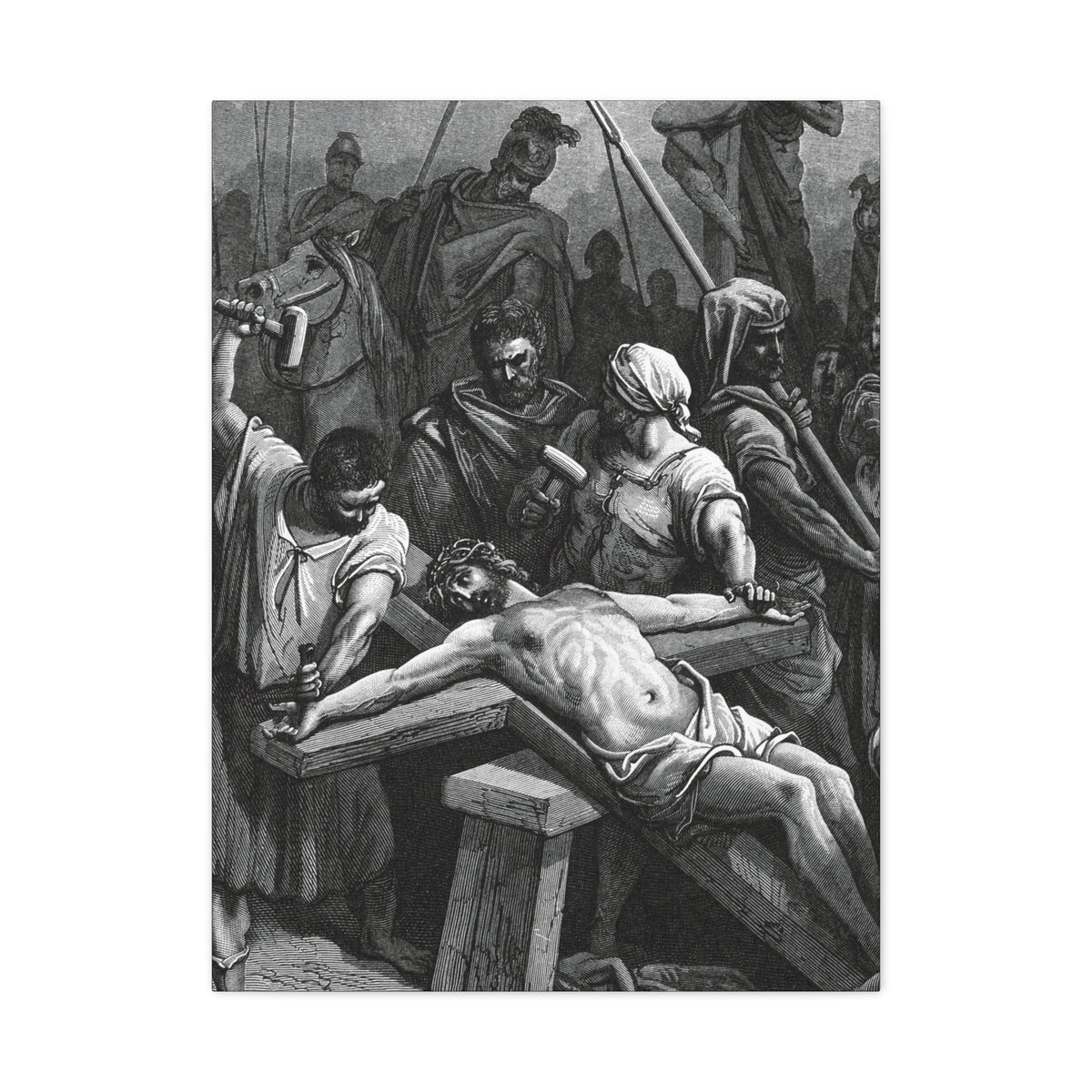 Crucifixion Art Matte Canvas Print – Stretched Religious Wall Decor