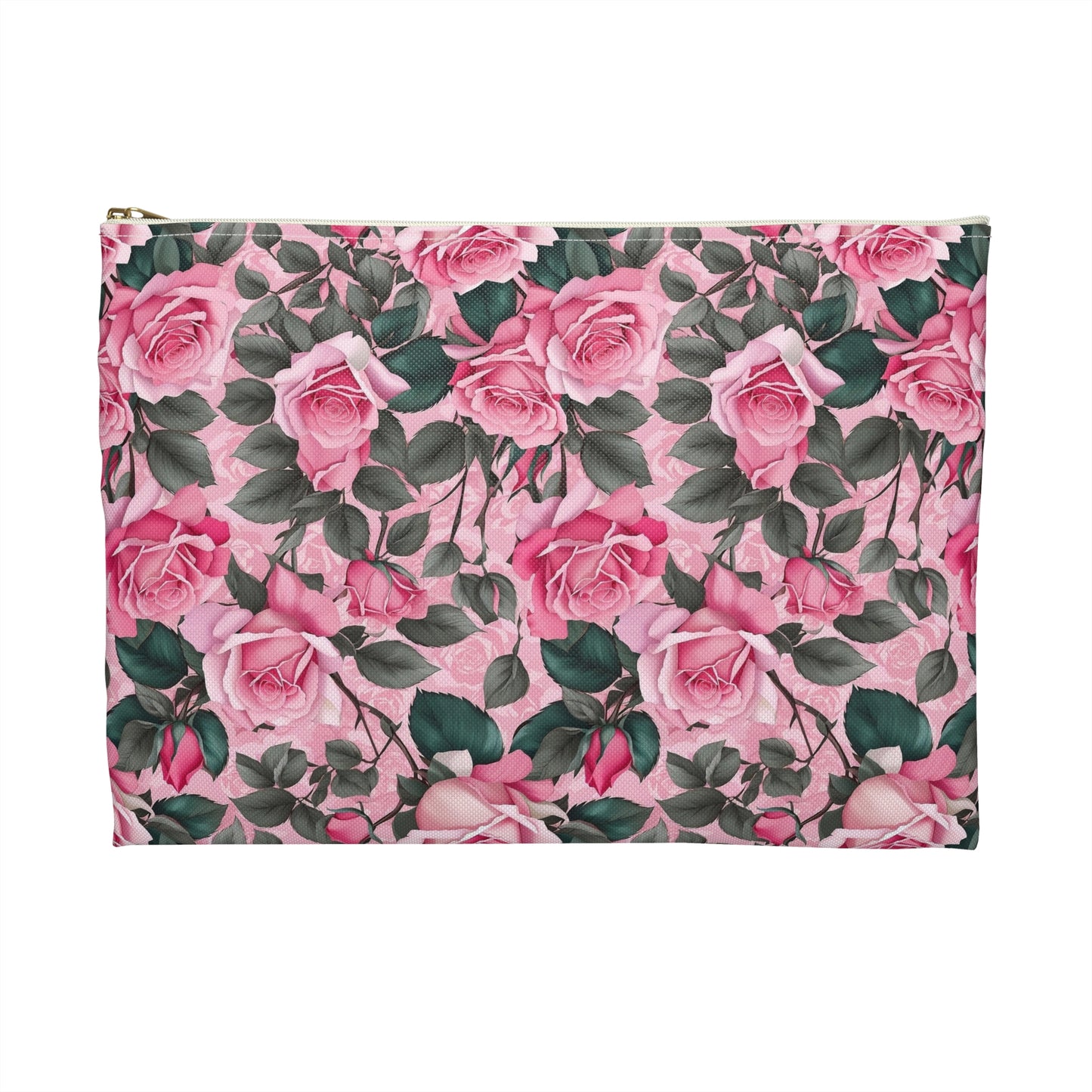 Floral Accessory Pouch - Perfect for Travel, Makeup, and Organizing, Gifts for Her, Bridal Accessories, Rose Pattern Clutch