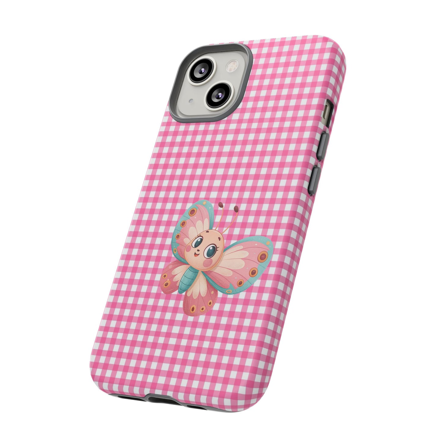 Cute Butterfly Phone Case, Tough Cases, Floral Phone Accessory, Gift for Her, Spring Fashion, Kids' Birthday Present, Pastel Aesthetic