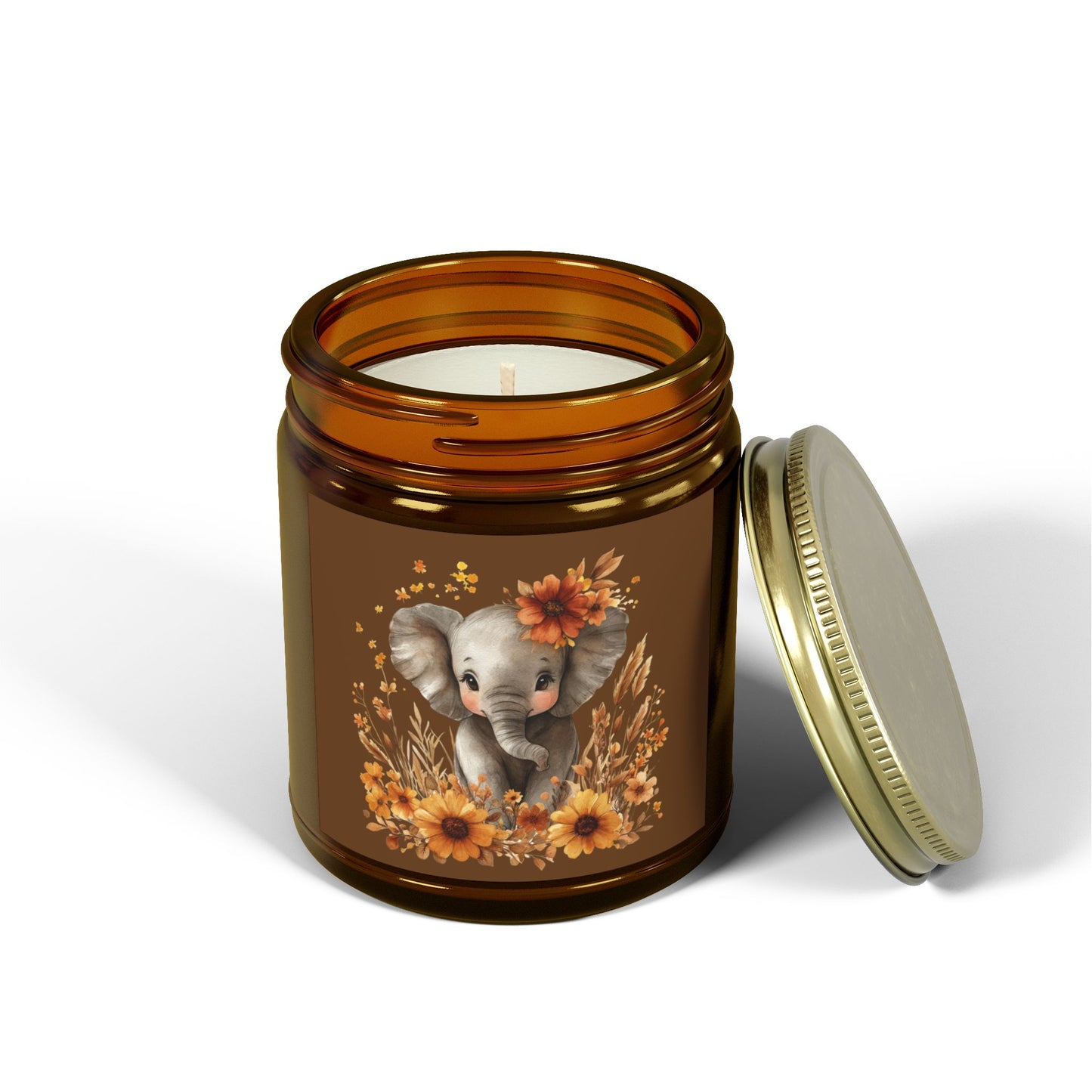 Whimsical Elephant Scented Candle - Coconut Apricot Wax for Home Decor, Gifts, Relaxation, Baby Showers, Birthday Celebrations