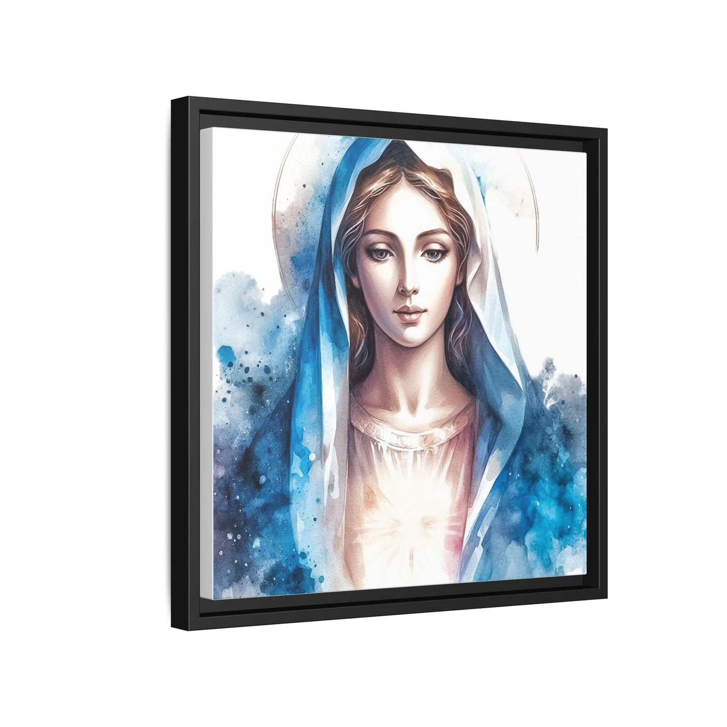 Framed Canvas Art Print, Spiritual Decor, Religious Artwork, Wall Decor, Gift for Faith, Elegant Home Decoration