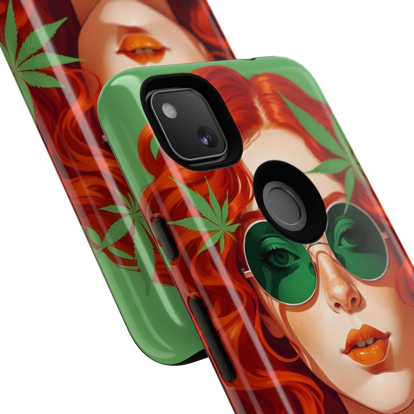 Vibrant Phone Case with Retro Greenery Design, Trendy Case for Casual Look, Gift for Her, Summer Vibes, Unique Phone Accessory