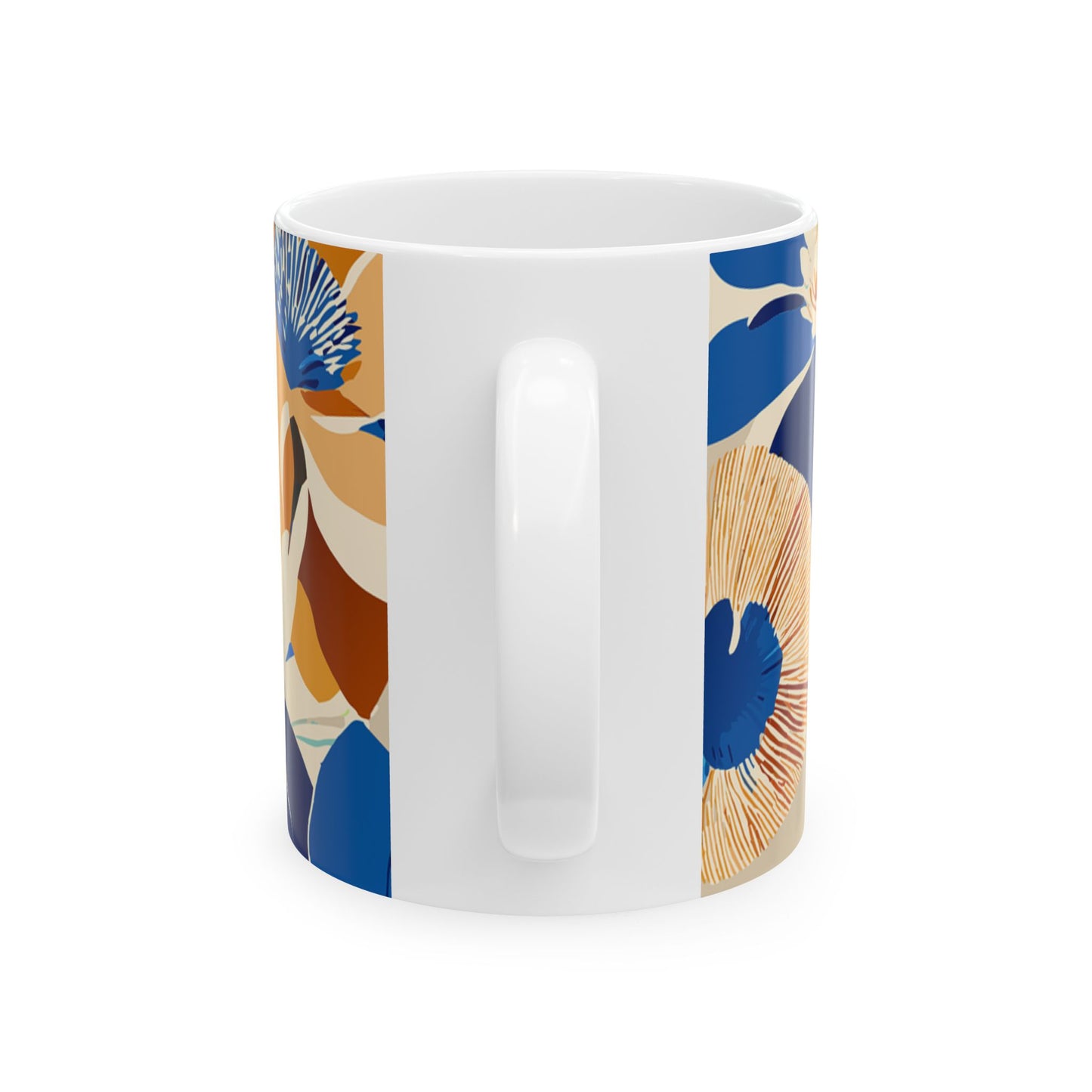 Floral Ceramic Mug, Elegant Coffee Cup, Gift for Mom, Tea Lover's Mug, Home Decor, Springtime Beverage Holder