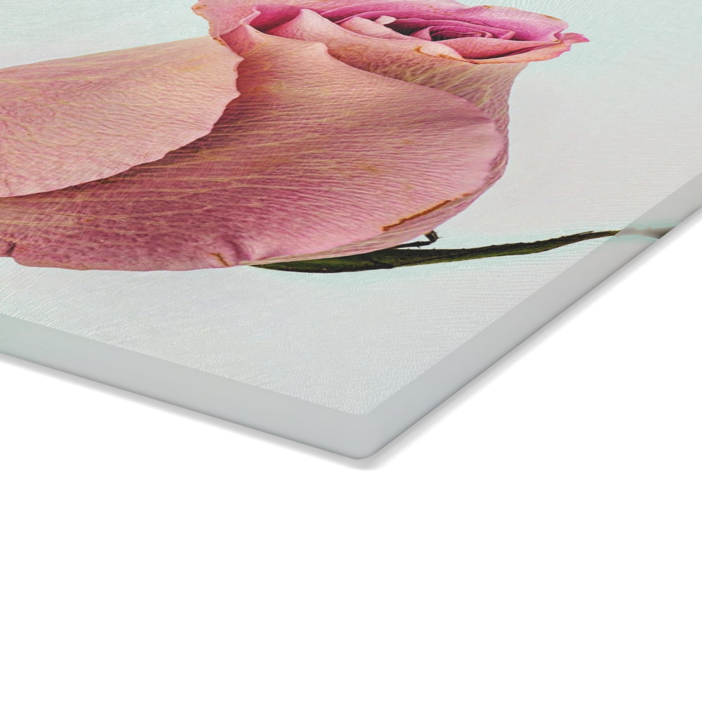 Elegant Floral Glass Cutting Board, Kitchen Decor, Unique Gift, Wedding Registry, Rose Design, Housewarming, Cooking