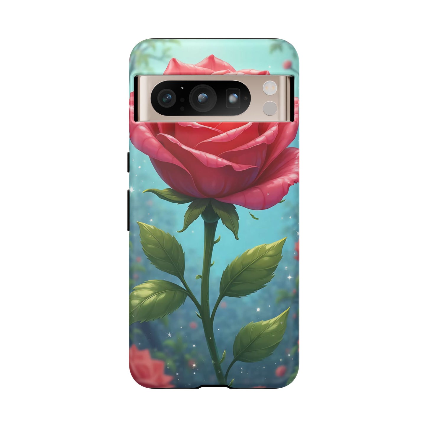 Floral Phone Case, Tough Cases with Elegant Rose Design, Stylish iPhone Cover, Rose Flower Gift for Nature Lovers, Unique Mobile Accessories