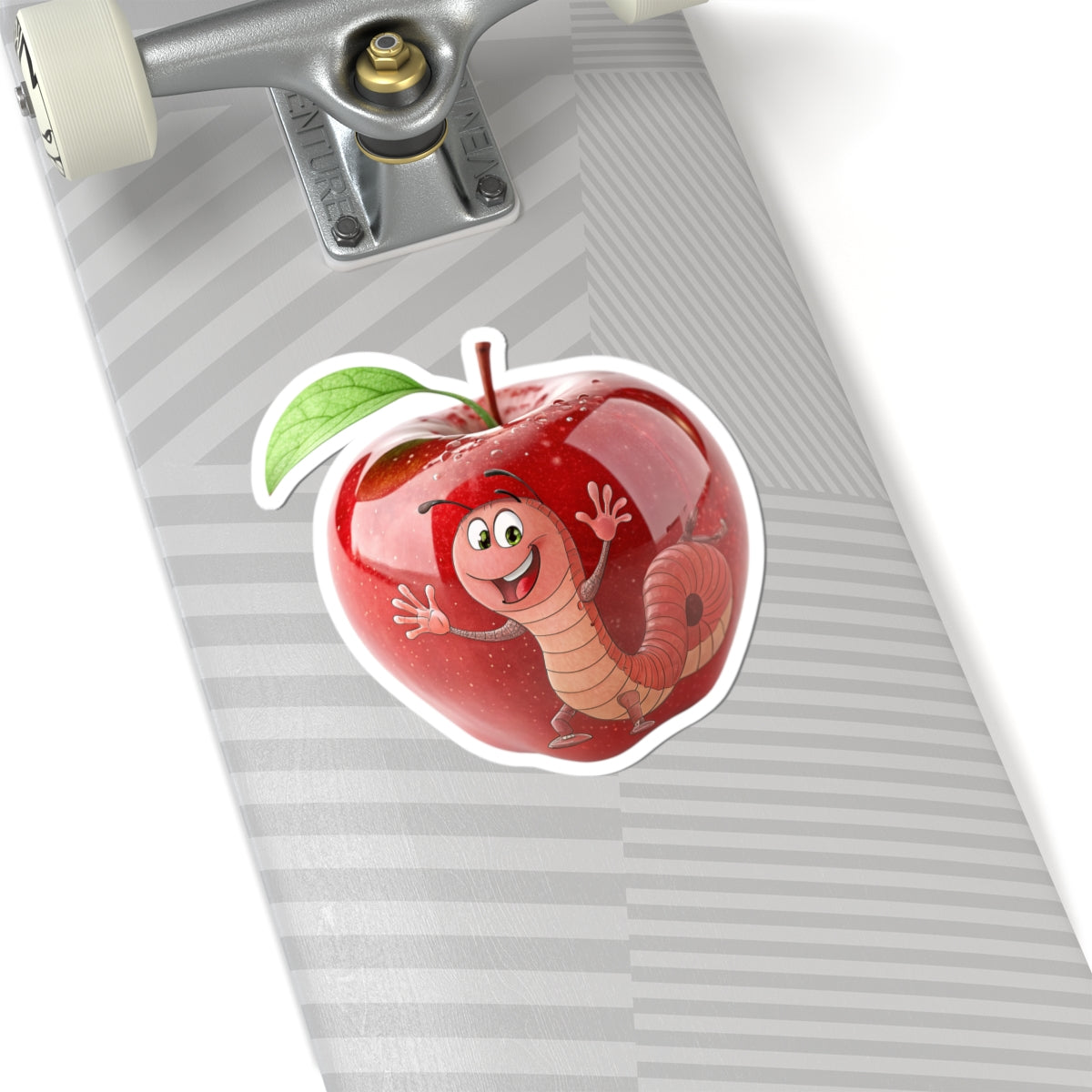 Whimsical Apple Worm Kiss-Cut Stickers - Cute Decals for Laptops, Scrapbooking, Journals, Kids’ Crafts, Party Favors