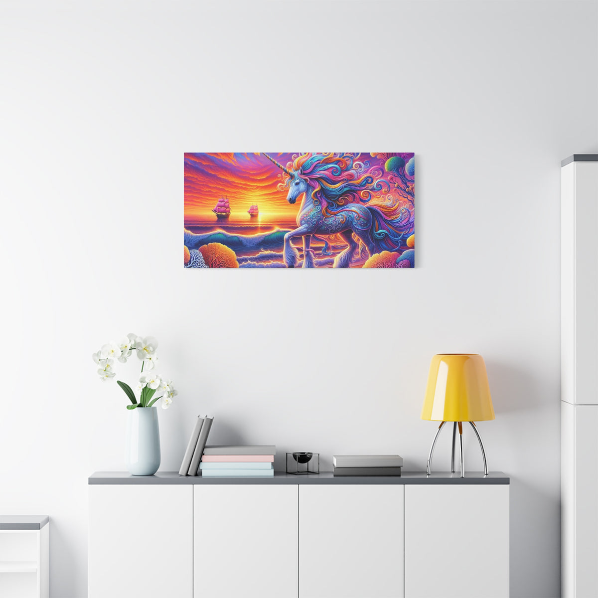 Matte Canvas, Stretched, 1.25" Unicorn