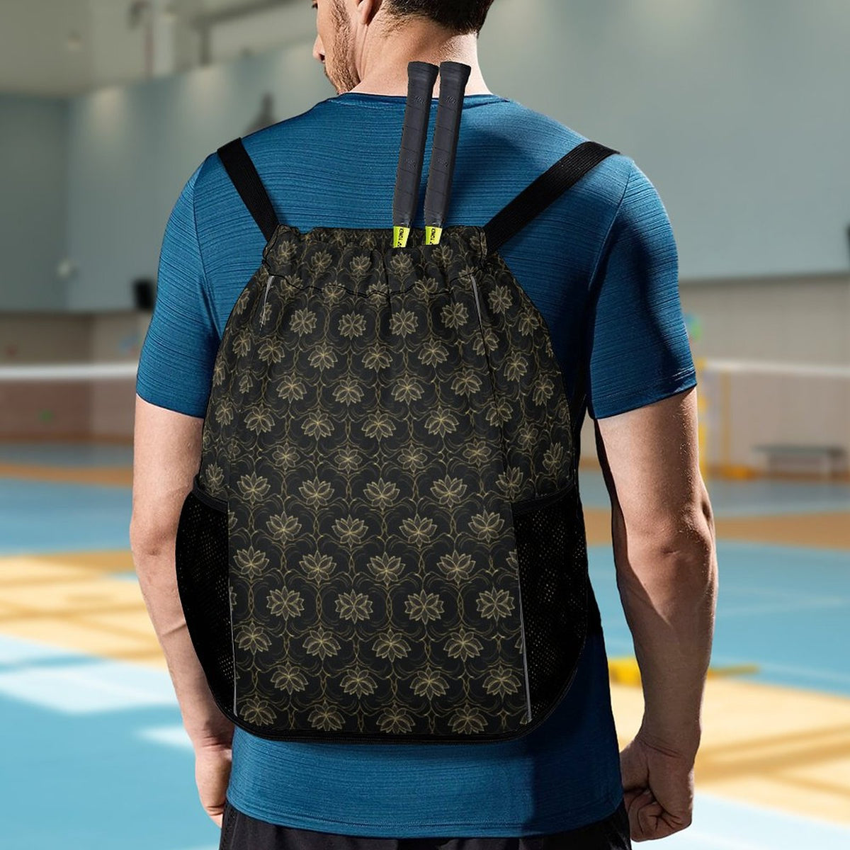 Waffle Cloth Sprots Drawstring Bag (Multi-Sites)
