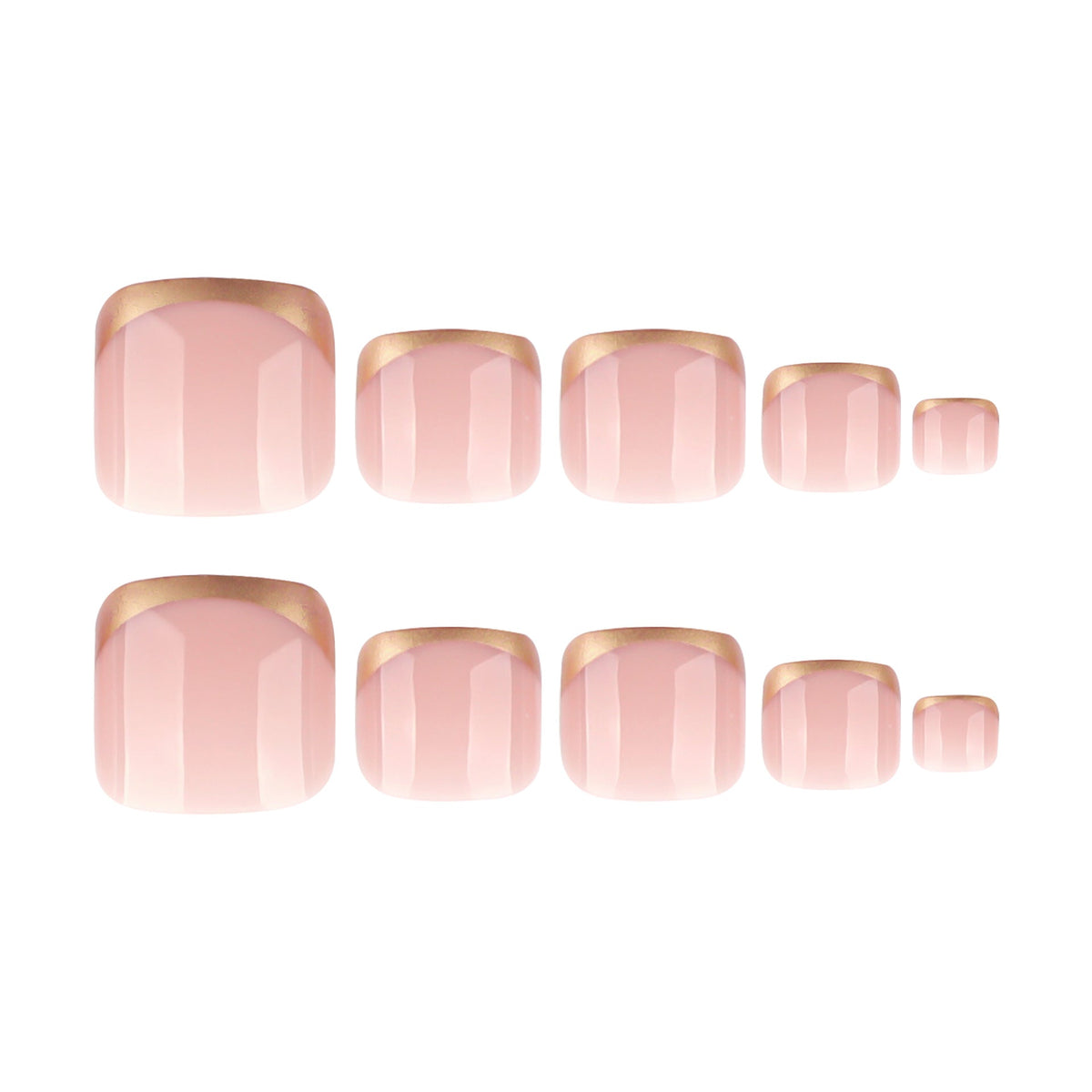 Casual toe nails, short square nails, wearable nails, manicure toes – Image 5