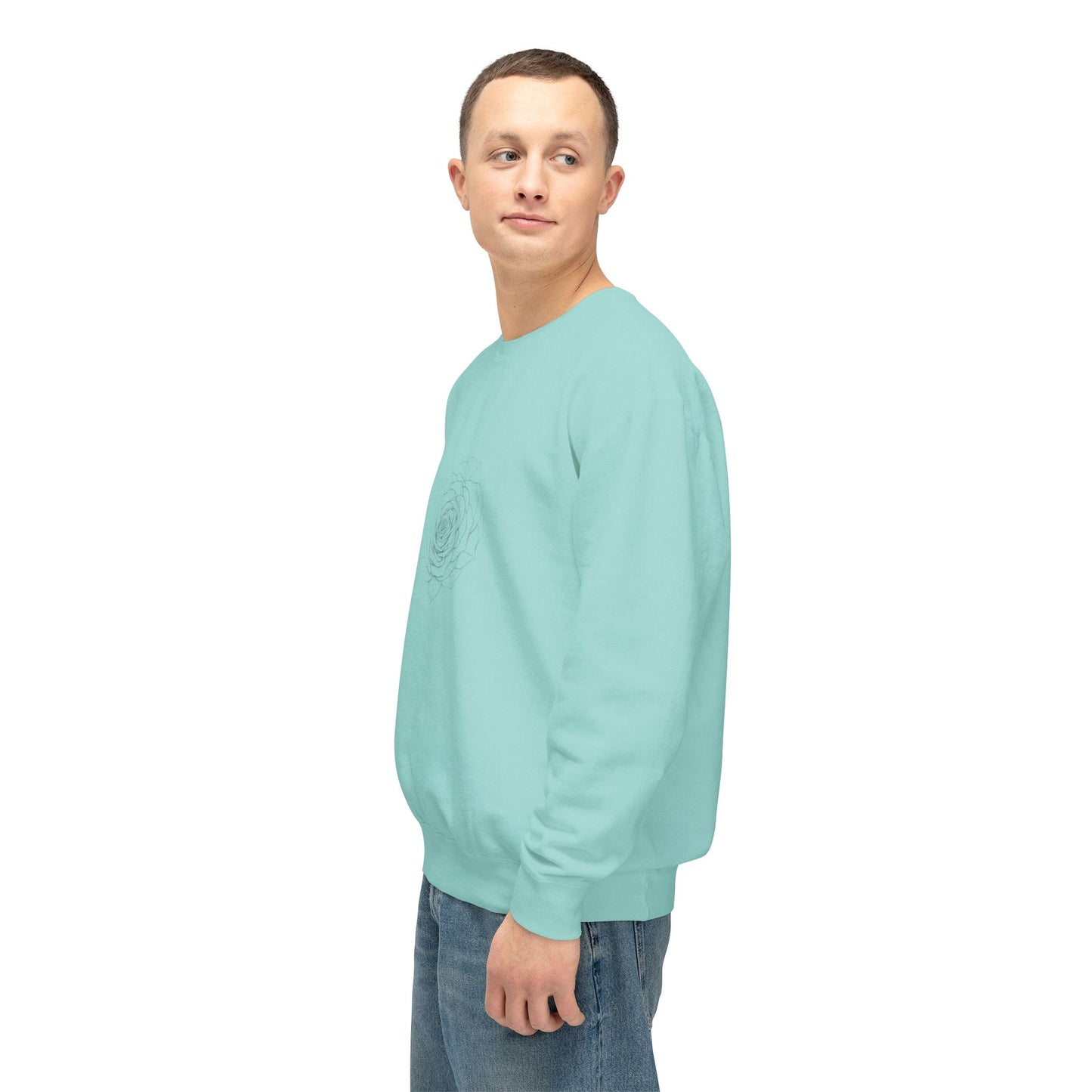 Minimalist Floral Crewneck Sweatshirt, Cozy Unisex Pullover, Casual Spring Apparel, Perfect Gift for Her, Everyday Comfort
