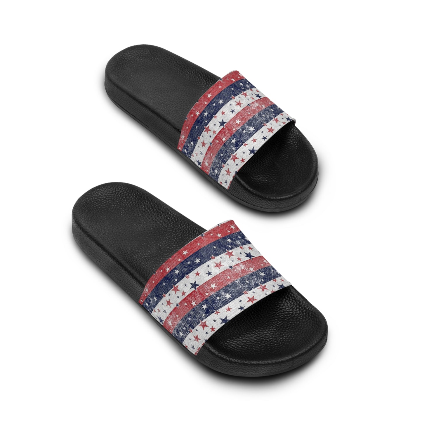 Patriotic Men's Slide Sandals, Summer Footwear, Independence Day Sandals, Casual Slides, Fourth of July Gift