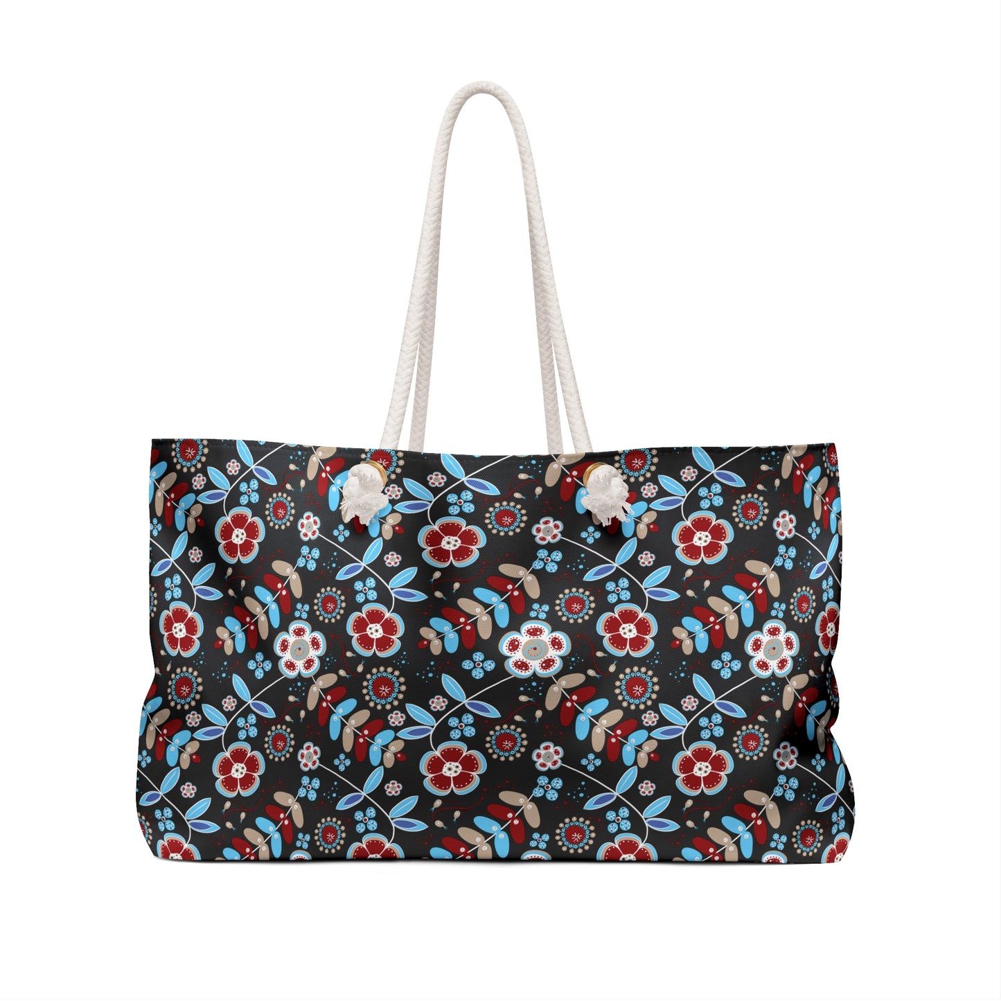 Floral Weekender Bag - Stylish Travel Tote for Weekend Getaways, Beach Days, Gym, Gifts, and Festivals