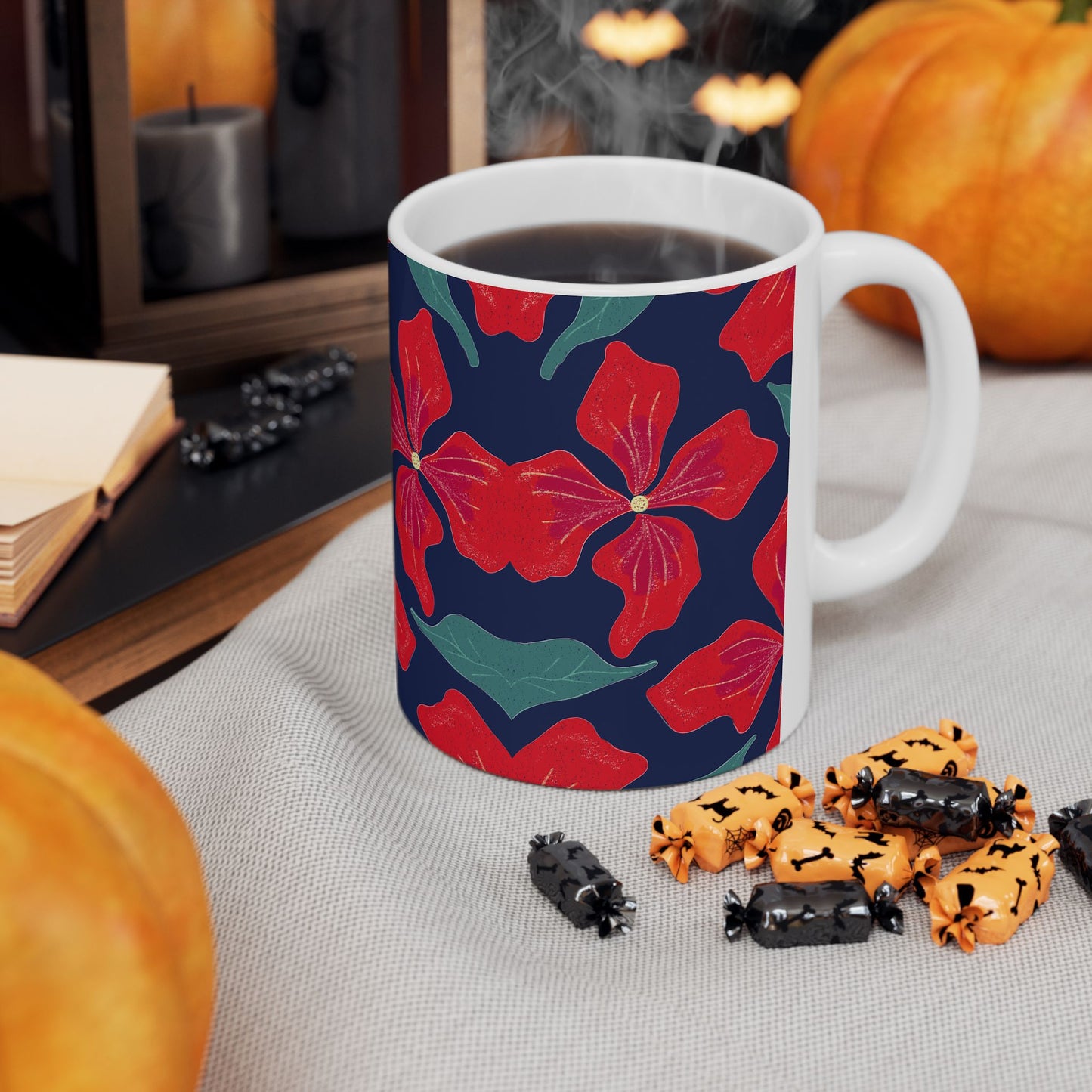 Vibrant Floral Ceramic Mug | Coffee Tea Cup, Gift for Her, Home Décor, Birthday, Mother's Day, Eco-Friendly