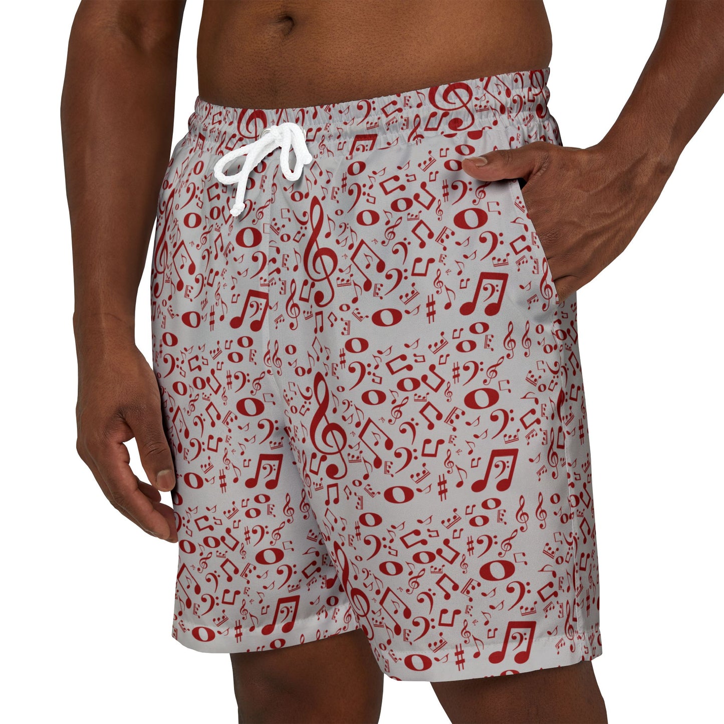 Musical Notes Unisex Swim Shorts, Beachwear, Summer Fun, Music Lover Gift, Pool Party, Vacation Essentials