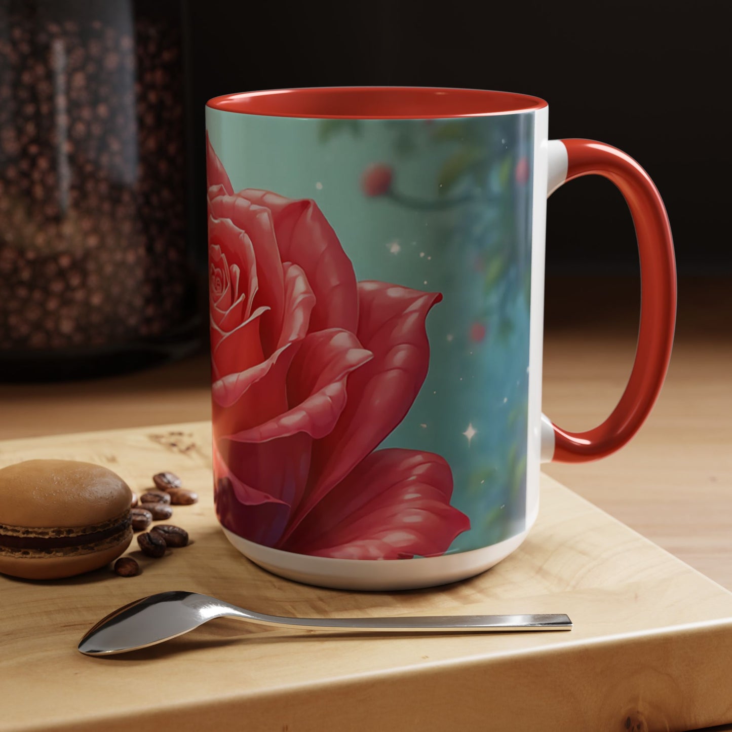 Elegant Rose Coffee Mug for Floral Lovers, Perfect Gift for Mother’s Day, Birthday, Home Decor, Garden Enthusiasts, Art Collectors
