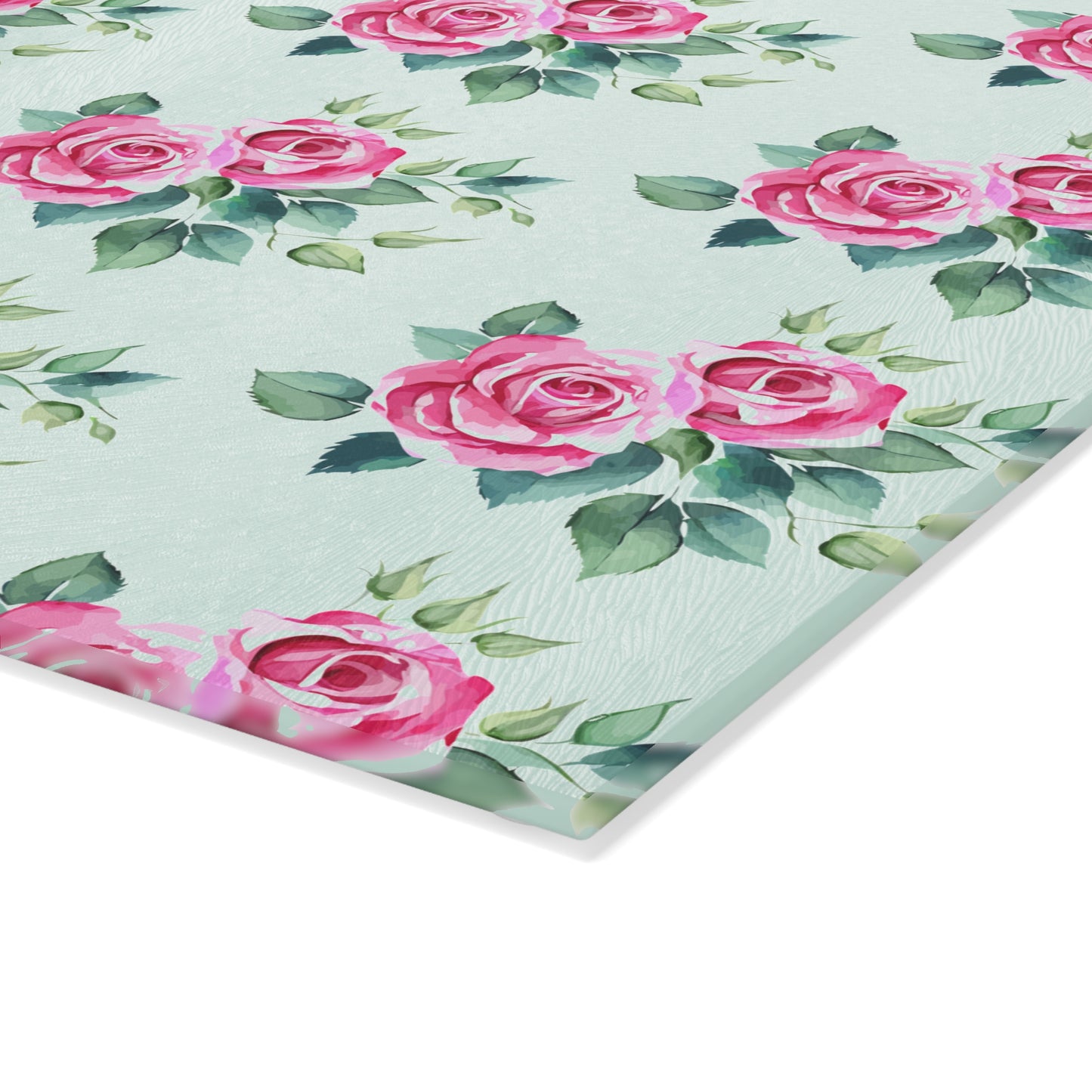 Glass Cutting Board - Roses