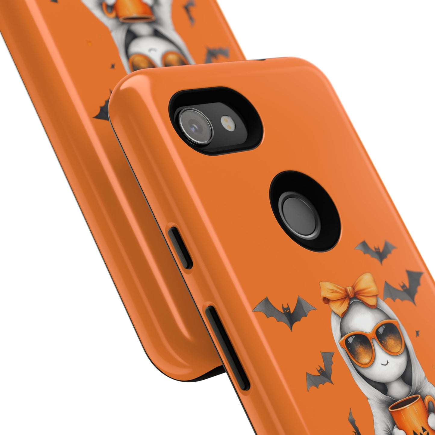 Halloween Ghost Phone Case, Cute Cat Ghost Case, Autumn Phone Cover, Spooky Season Gift, Trick or Treat Case