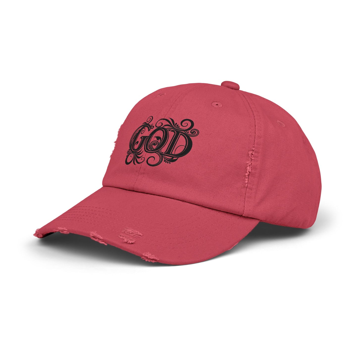 Distressed God Cap, Unisex Casual Hat, Trendy Vintage Cap, Faith Inspired Headwear, Gift for Religious Devotees