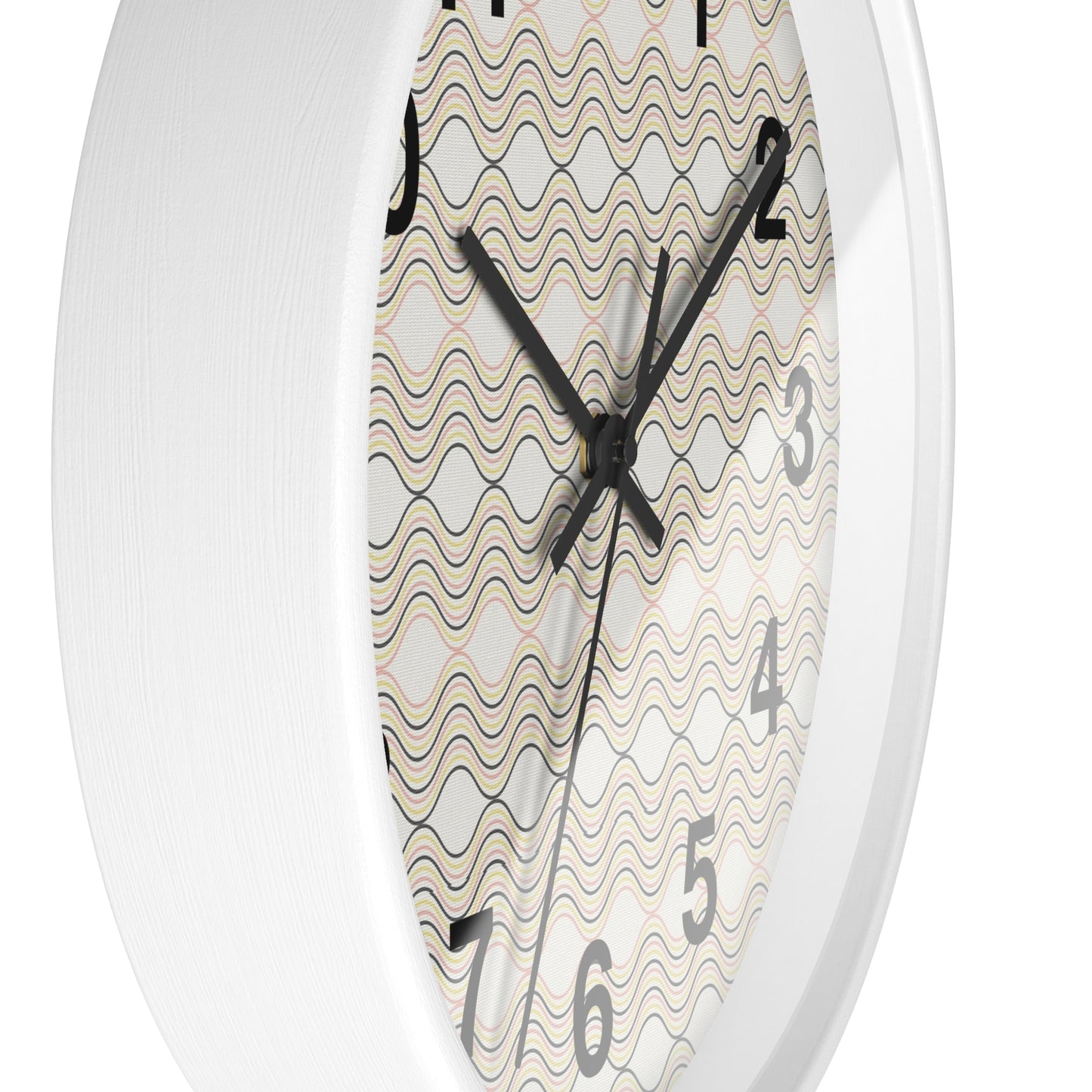 Modern Wave Pattern Wall Clock, Home Decor, Unique Gift, Coastal Vibes, Timepiece, Minimalist Design, Office Decor