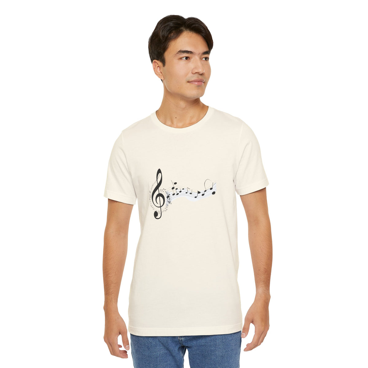 Musical Notes Short Sleeve Tee for Music Lovers