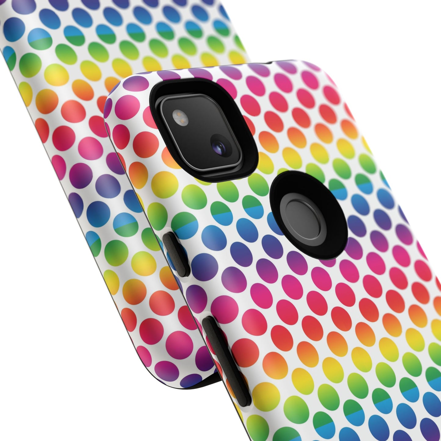 Rainbow Dot Phone Case, Colorful Phone Cover, Fun Phone Accessory, Gift for Friends, Trendy Mobile Case