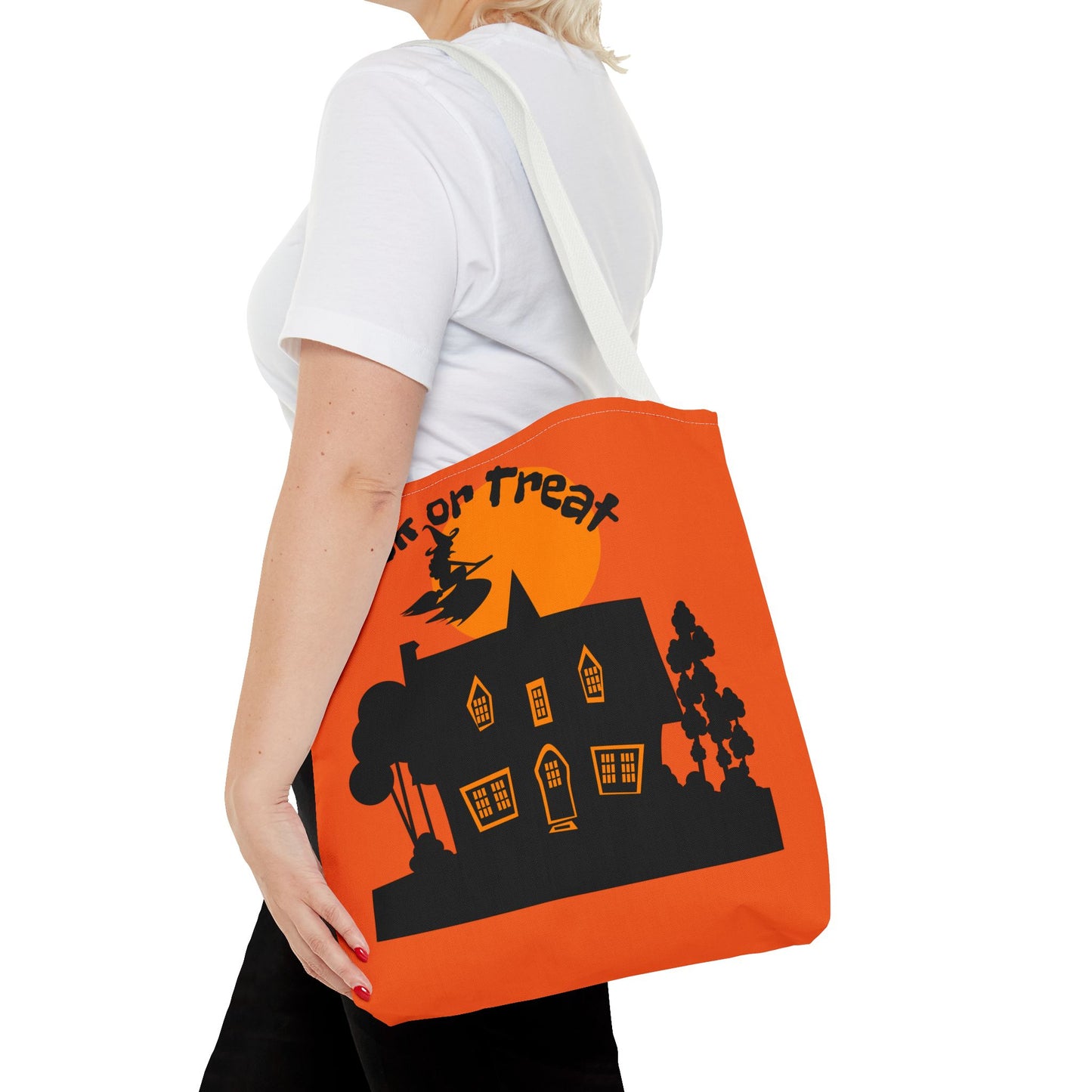Halloween Tote Bag, Spooky Witch Design, Trick or Treat Bag, Fall Accessory, Seasonal Shopping Bag, Festival Gift