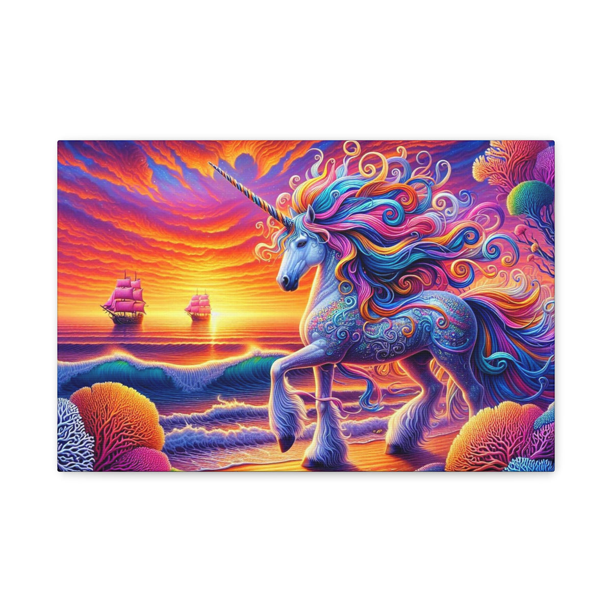 Matte Canvas, Stretched, 1.25" Unicorn