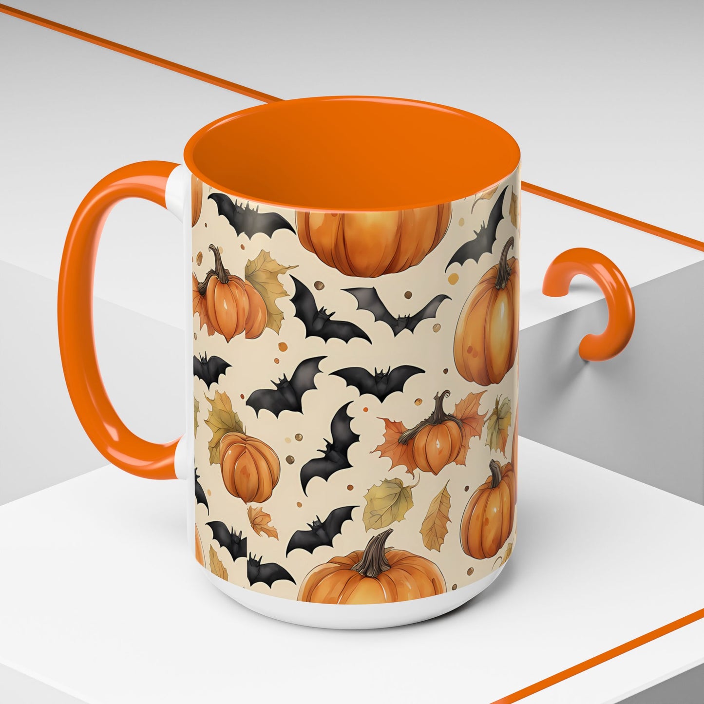 Pumpkin Halloween Coffee Mug, Fall Decor Mugs, Spooky Halloween Gifts, Autumn Drinkware, Seasonal Coffee Cups
