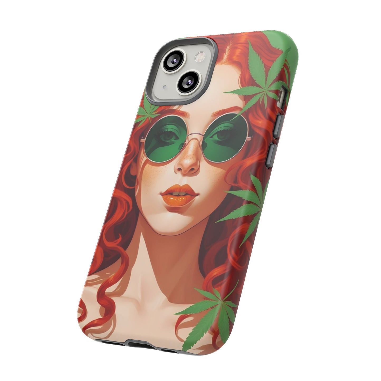 Vibrant Phone Case with Retro Greenery Design, Trendy Case for Casual Look, Gift for Her, Summer Vibes, Unique Phone Accessory