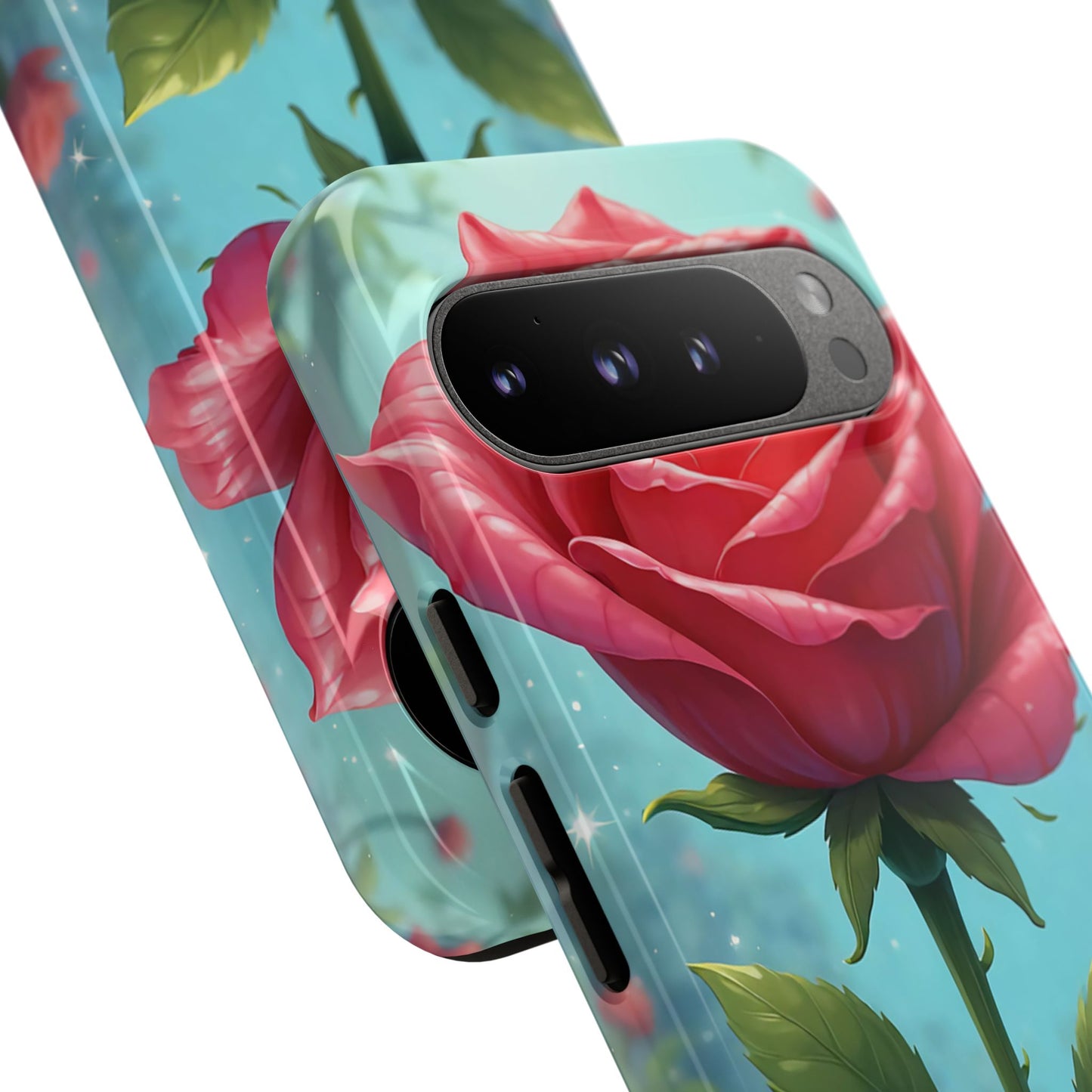 Floral Phone Case, Tough Cases with Elegant Rose Design, Stylish iPhone Cover, Rose Flower Gift for Nature Lovers, Unique Mobile Accessories