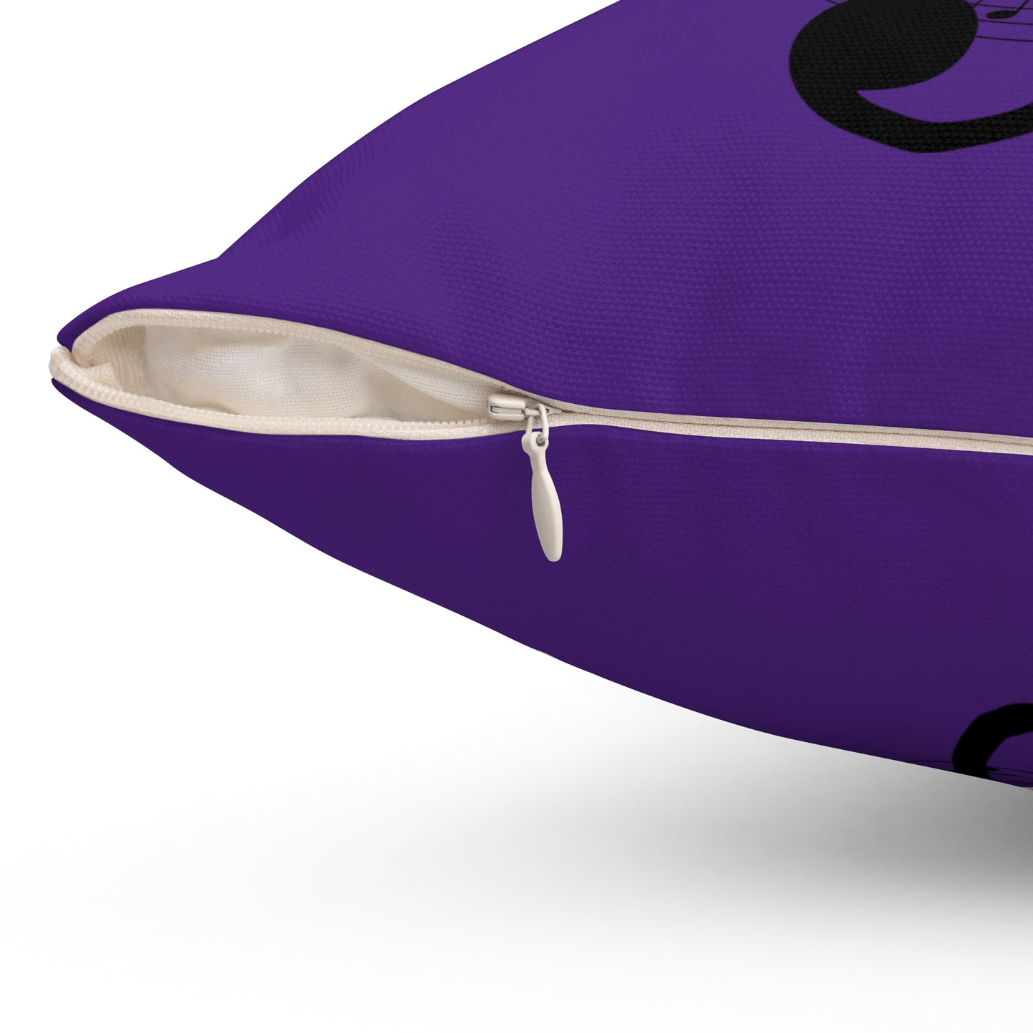 Musical Note Pillow | Purple Treble Clef Cushion, Music Lover Gift, Home Decor, Unique Accent Pillow, Concert Decor, Birthday Present