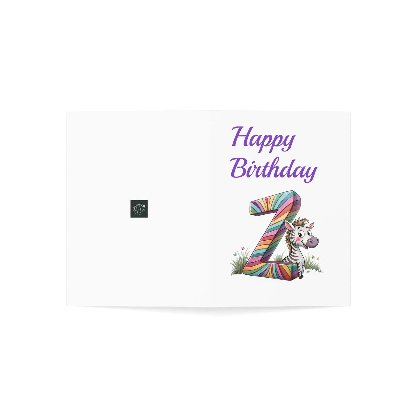 Colorful Zebra Birthday Greeting Cards - 1, 10, 30, or 50pcs - Kids Birthday, Celebration, Party Invitations, Unique Cards